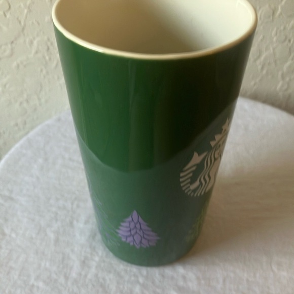 Starbucks: 2020 Green Ceramic Mug- Purple Tree Design- 16oz - Picture 14 of 16